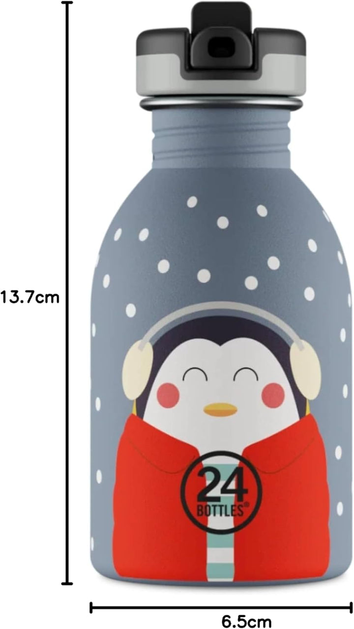 24BOTTLES Kids - Trinkflasche Kinder mit Strohhalm 250 ml, Trinkflasche Edelstahl 100% Hermetisch fü