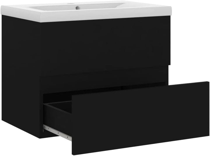 puraday Waschbeckenunterschrank Schwarz Einbauwaschbecken Waschbeckenunterschrank HäNgend BadmöBel S