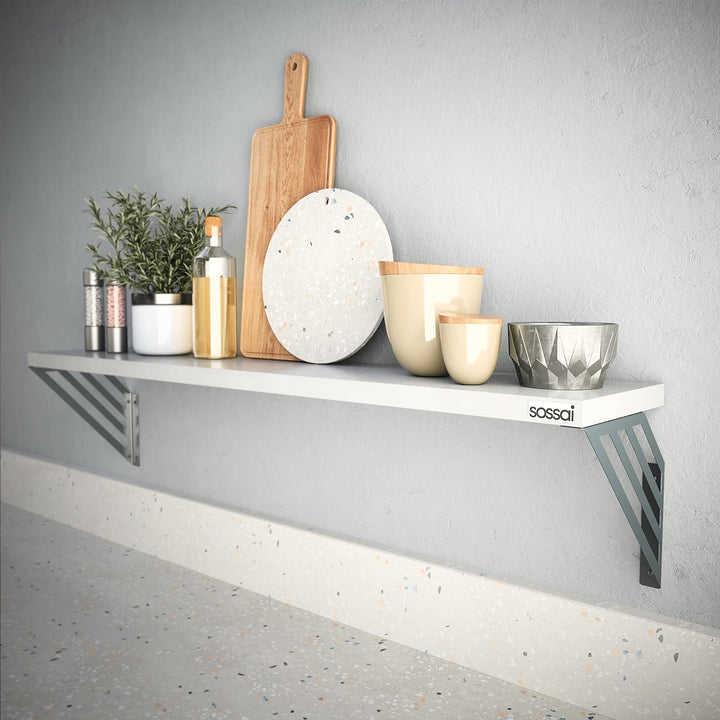 2 x sossai® Design Regalträger Truss | Regalwinkel | Wandhalterung für Regalbrett | Grösse: 250 x 25