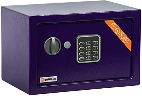 Brihard Home Tresor Safe mit Elektronischem Schloss, 20x31x20cm (HxWxD), Marine Blau Home (20x31x20c