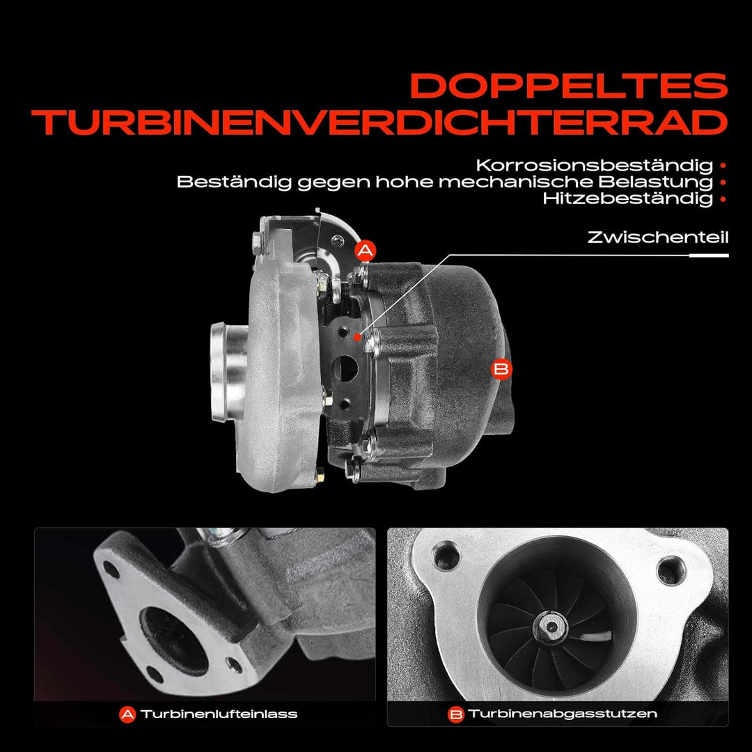 Frankberg Turbolader Kompatibel mit Grandeur TG 2.2 CRDi 2006-2011 Santa Fé II CM 2.2 CRDi 2006-2012