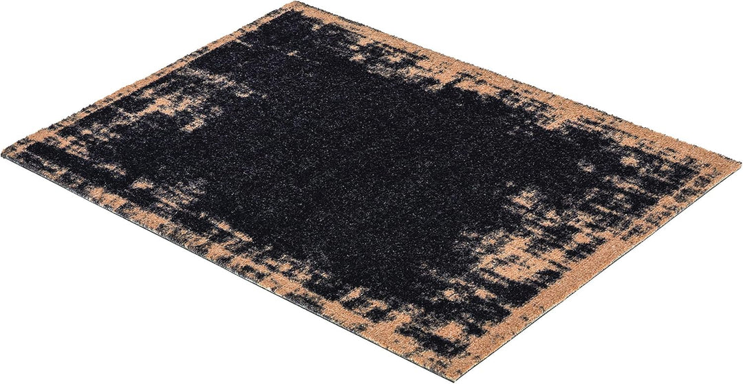 Astra rutschfeste Sauberlaufmatte innen - Uni Bordüre schwarz 50 x 70 cm - Wohnraum Fussmatte Design
