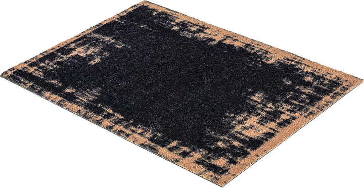 Astra rutschfeste Sauberlaufmatte innen - Uni Bordüre schwarz 50 x 70 cm - Wohnraum Fussmatte Design