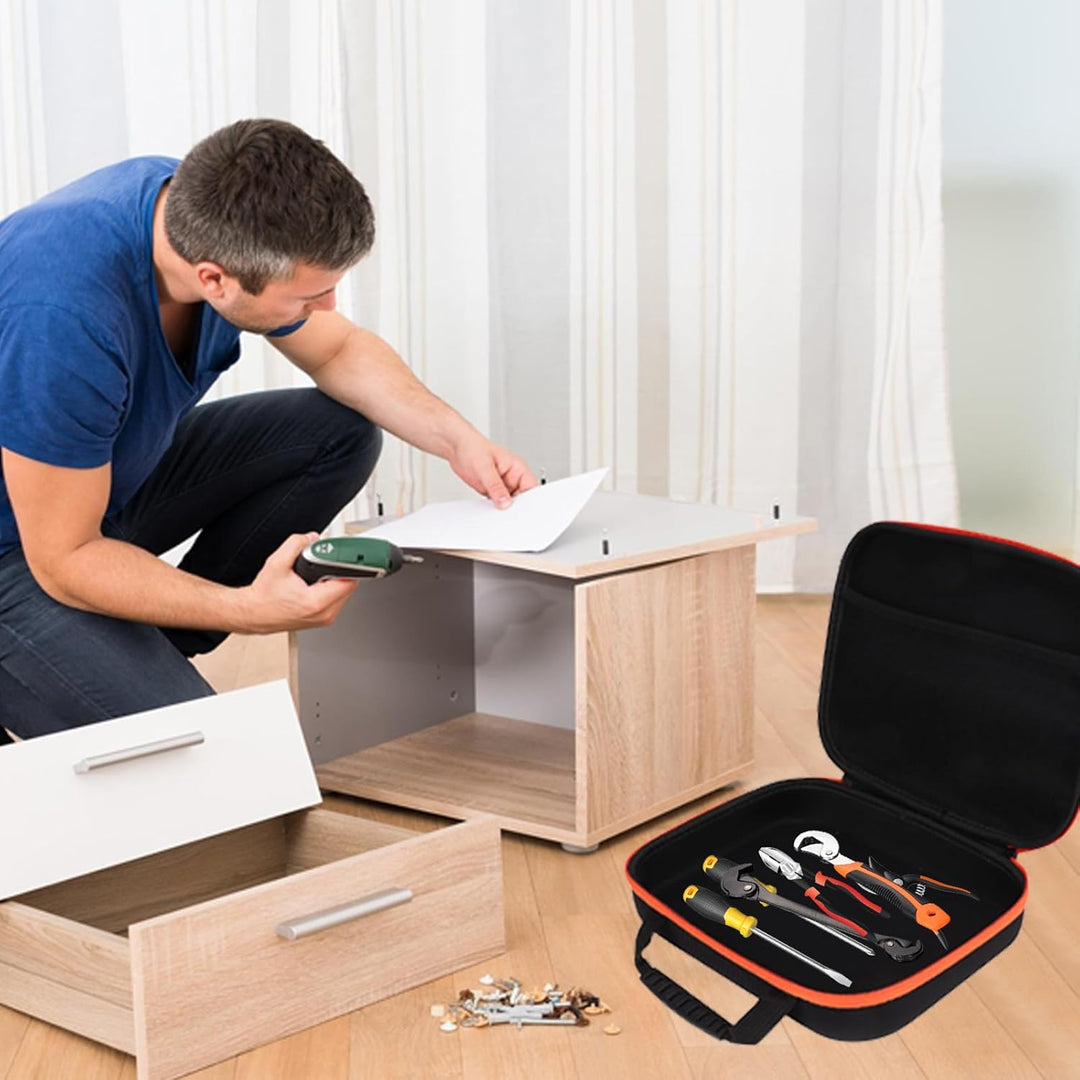 GAESHOW Werkzeugtasche Schwarz EVA Hartschale Wasserdicht Mutispandex Hardware Werkzeug Aufbewahrung