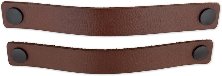 Brute Strength - Ledergriffe für Möbel - Cognac - 6 Stück - 25 x 3 cm - Schrankgriff, Türgriff für K