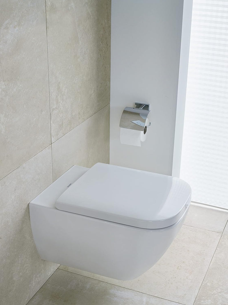 Duravit WC-Sitz Happy D.2, Toilettendeckel mit Absenkautomatik, Klodeckel aus Urea-Duroplast, mit Ed