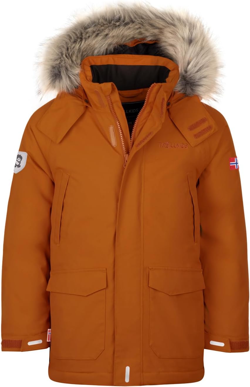 Trollkids Spitsbergen Mantel Parka 164 Zimt, 164 Zimt