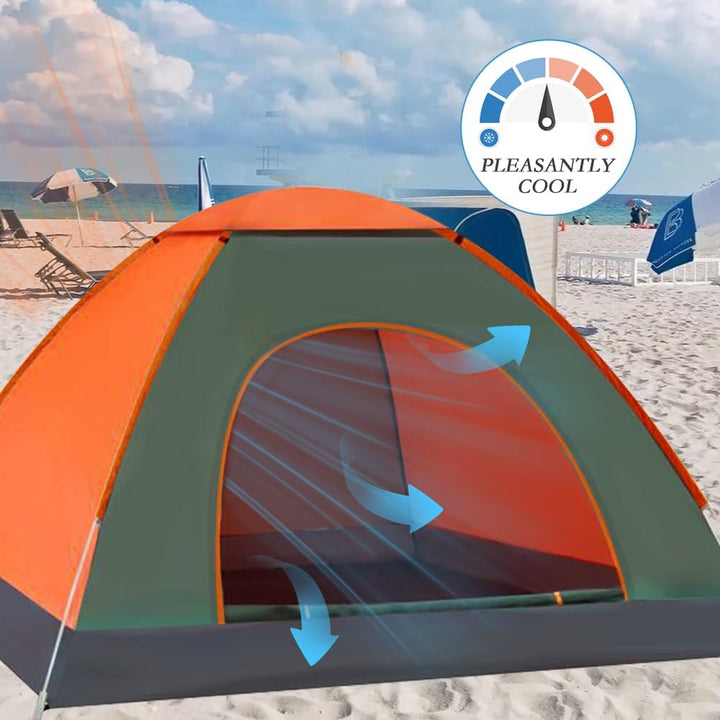 Meleg Otthon Pop Up Zelt 2 Personen, Automatik Strandmuschel UV Schutz,2Mx1.5M Tragbare wasserdichte