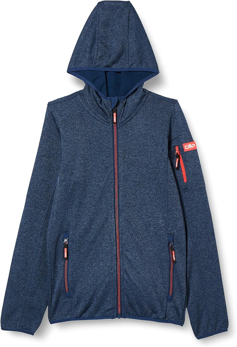 CMP Mädchen Hooded Knit Tech Fleece KID G JACKET FIX HOOD 104 05ML, 104 05ML