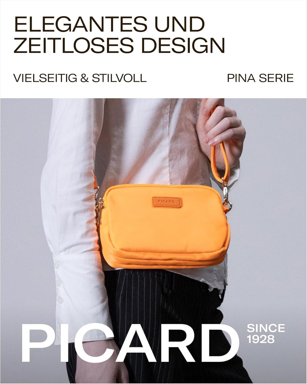 Picard Damen Schultertasche PINA aus Nylon Klein | mit Reissverschluss | Schultertasche | Alltag, Au