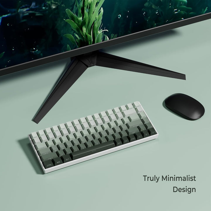 XVX Shine Through Gradient Seaweed Green Keycaps - Side Print, Double Shot PBT, 136 Tasten, OEM-Prof