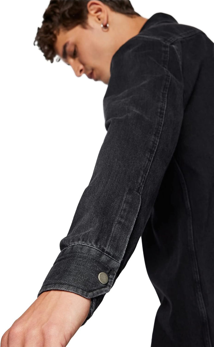Mavi Herren Long Sleeve Shirt Hemd L Black Denim, L Black Denim