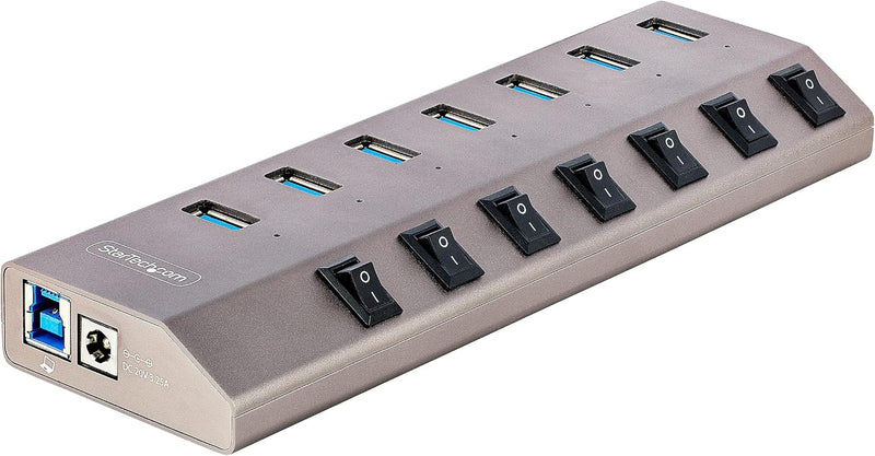 StarTech.com 7-Port USB 3.0 Hub Mit Netzteil Und Individuellen EIN/Aus Schaltern, USB-C/A 3.1 Auf 7X