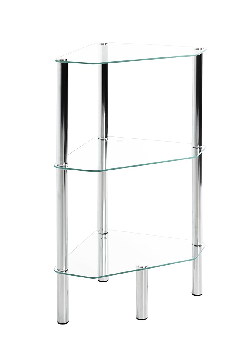 HAKU Möbel Regal, Metall, chrom, B 46 x T 32 x H 77 cm 46 x 32 x 77 cm Chrom, 46 x 32 x 77 cm Chrom