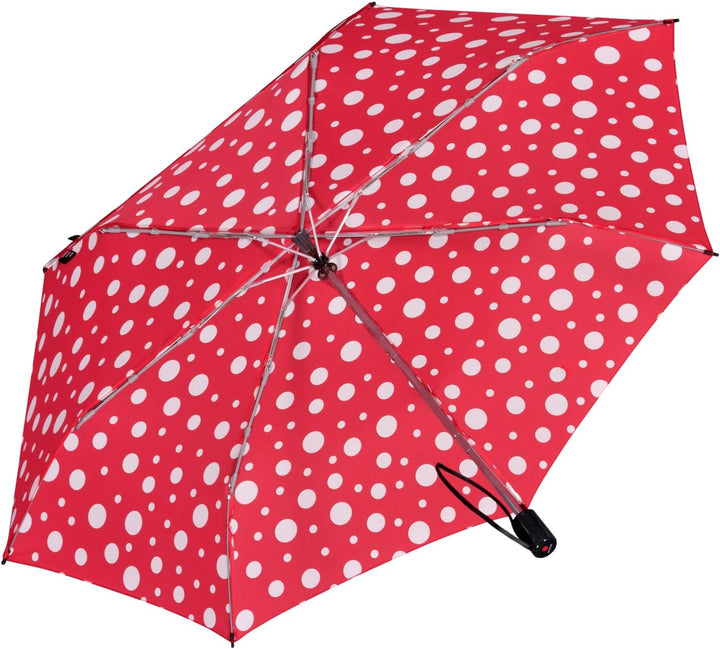 Knirps Taschenschirm Slim Duomatic Dots - Rot, Rot
