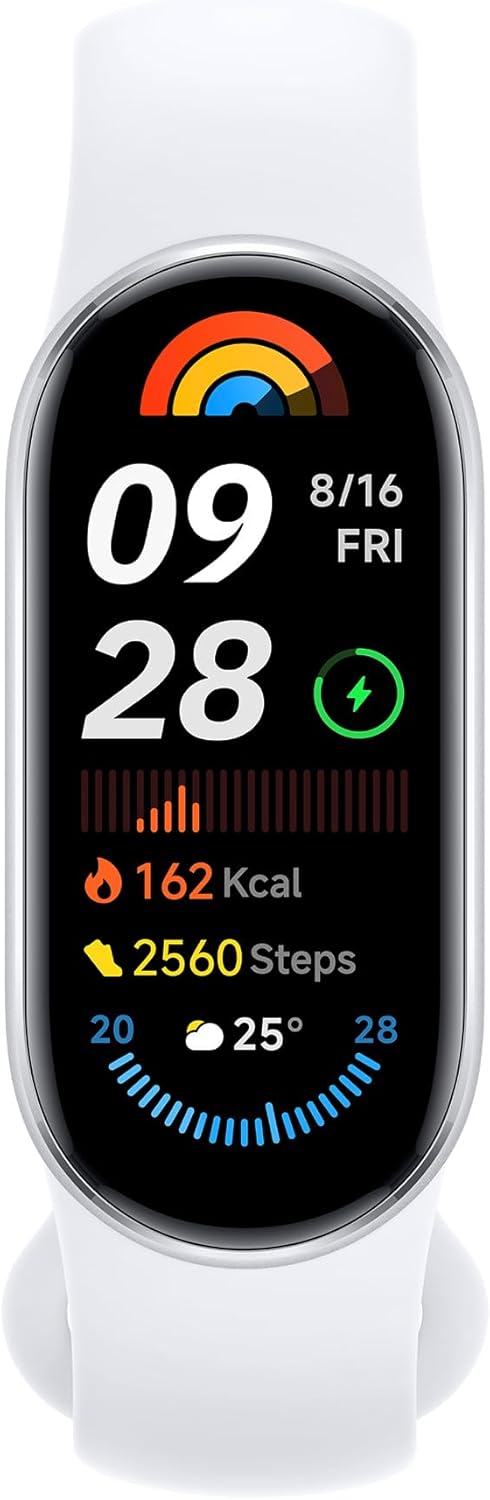 Xiaomi Smart Band 9 Fitness Tracker, AMOLED Display with 1200 Nits, Sp02 Tracking, Sleep and Heart R