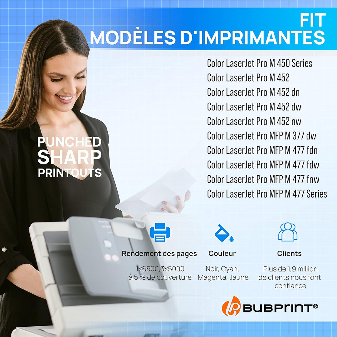 410A Toner kompatibel als Ersatz für HP 410X für Color Laserjet Pro MFP M477fdw M377dw M477fdn M477f