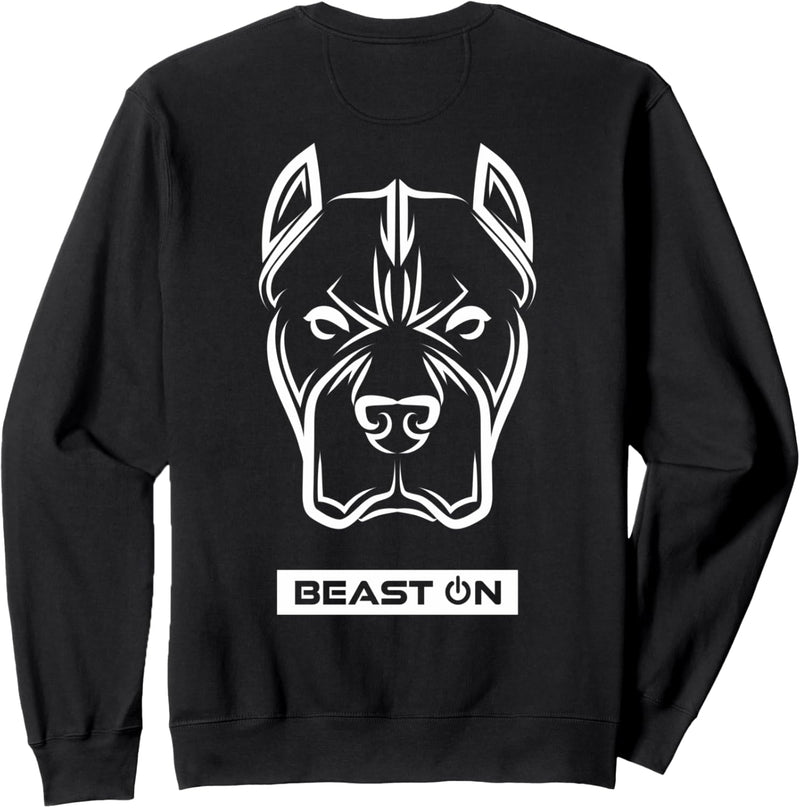 Bulldoggenkopf, Rückendruck, für Fitnessstudio, Workout, Fitness, Bodybuilding Sweatshirt