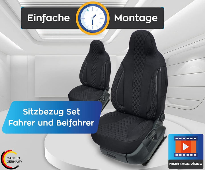 BREMER SITZBEZÜGE Mass Piloten Schonbezüge Sitzbezüge kompatibel mit Wohnmobil Ducato Weinsberg Adri