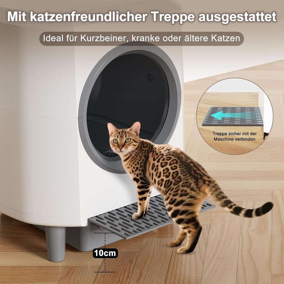Selbstreinigende Katzentoilette 90L Grossraum, Ellenpent Katzenklo Selbstreinigend mIt Geruchskontro