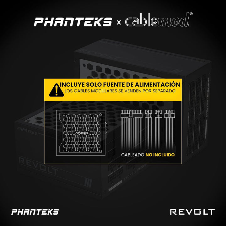 Phanteks (PH-P1600TR_BK01C) Revolt 1600W 80PLUS Titanium, ATX 3.0, PCIe 5.0, voll modular. Nur Netzt