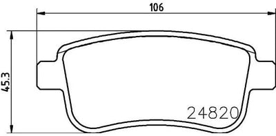 HELLA PAGID 8DB 355 025-421 Bremsbelagsatz - T2642 - Dicke/Stärke: 16mm - Bremssystem: TRW - nicht f