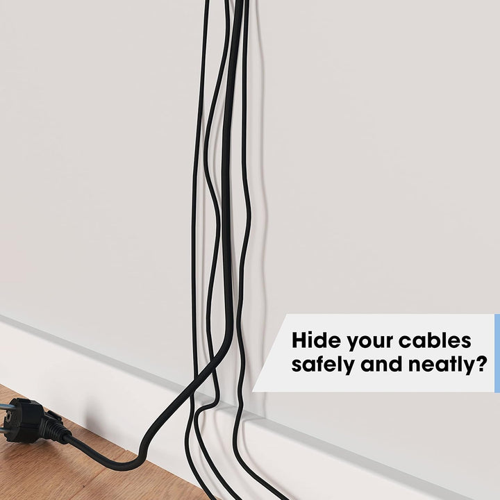 Vogel's TVA 6000 Kabelkanal Schwarz, Bis zu 4 Kabel, Minimalen Abstand zur Wand nur 1.4 cm, Länge vo
