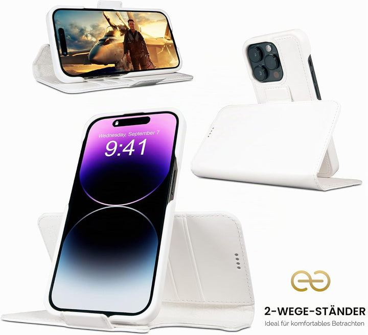 Dreem Fibonacci iPhone 14 Pro Max Brieftaschen-Etui / 2-in-1 stossfestes Etui und abnehmbares Folio