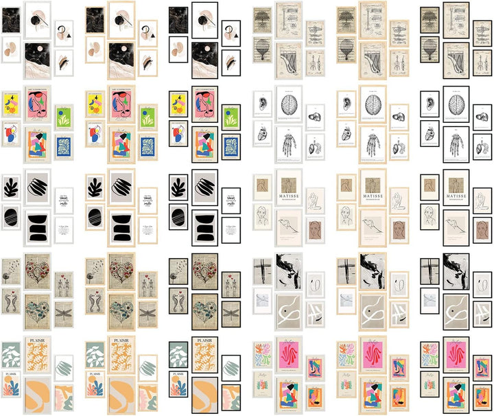 Nacnic Set von 6 Poster Vegetation. Sammlung von Platten mit ästhetischer Collage für Innendekoratio