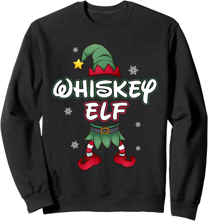 Whiskey Elf Weihnachtsoutfit Partnerlook Weihnachten Sweatshirt