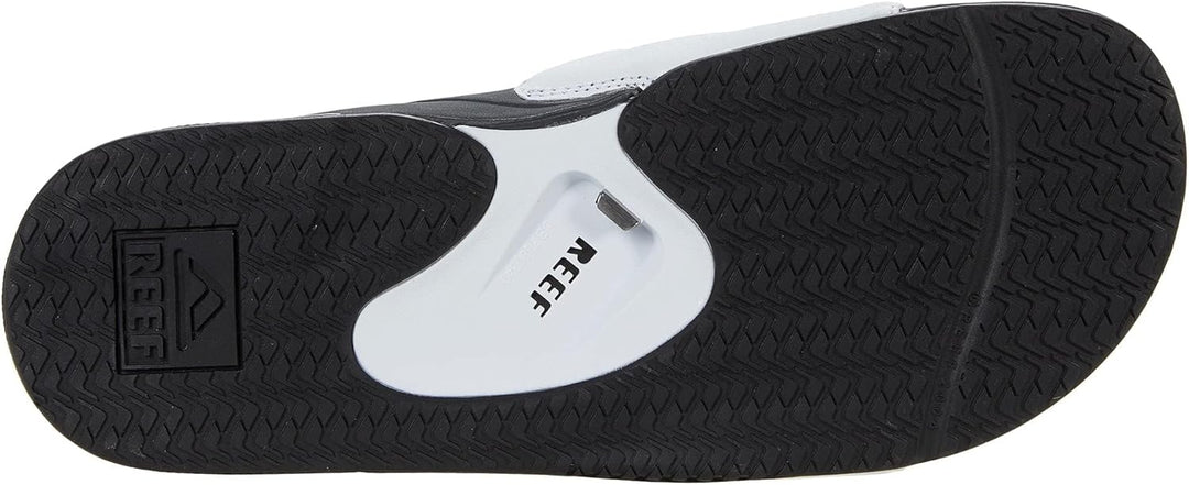 Reef Slipper Fanning Slide 47 EU Grau Weiss, 47 EU Grau Wei&#xDF;