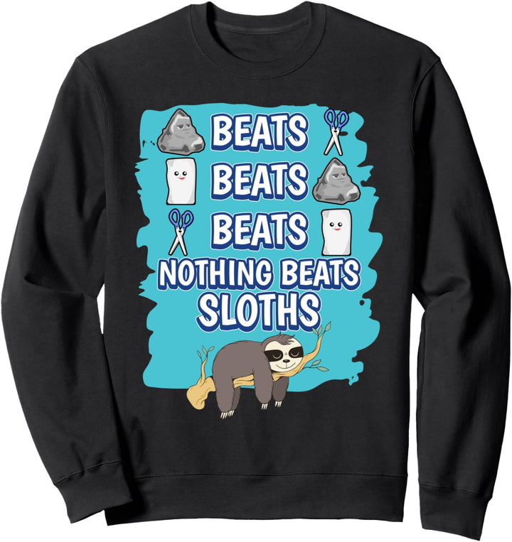 Sloths Rock Paper Scissors Game Faultier Sweatshirt