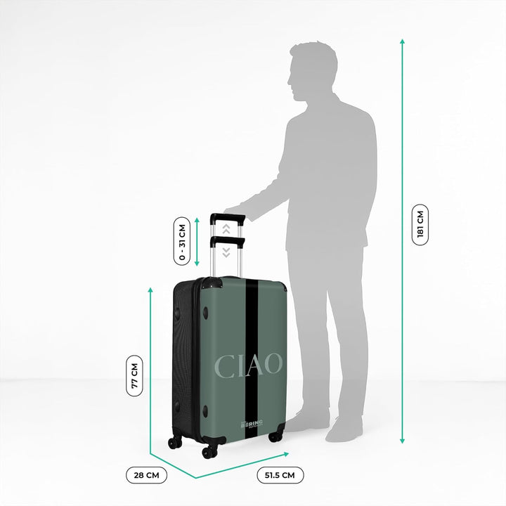 Koffer XL Gross 77x51.5x28 cm Reisekoffer mit Rollen Leicht Trolley grosser Hartschalenkoffer Rollko