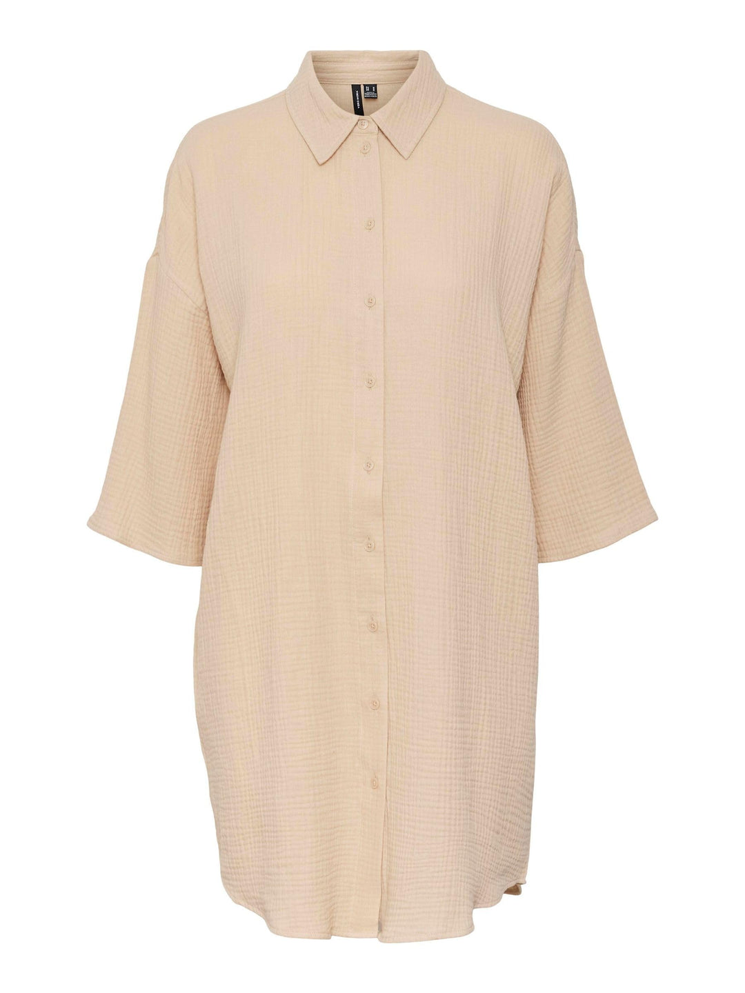 VERO MODA Damen Vmnatali 3/4 Long Overshirt Noos Kleid XS Irish Cream, XS Irish Cream