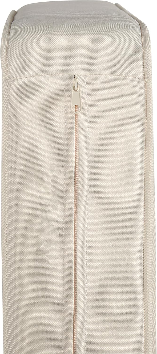 Outdoor Lounge Sessel Akazienholz hellbraun mit Auflagen weiss Rustikal Baratti