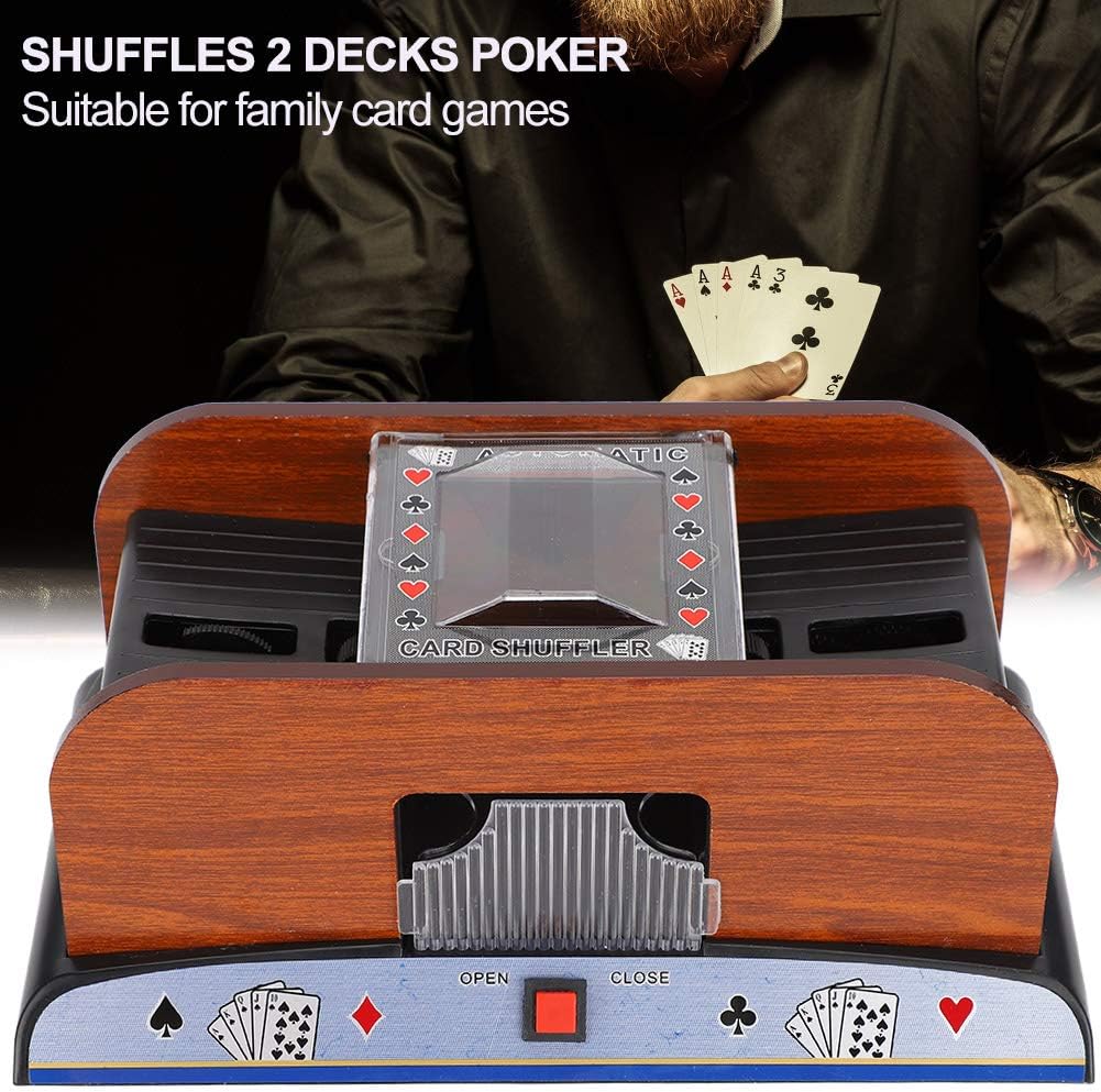 YUYTE Elektrischer Kartenmischer, Kartenmischmaschine, Automatischer Pokerkartenmischer für Pokerspi