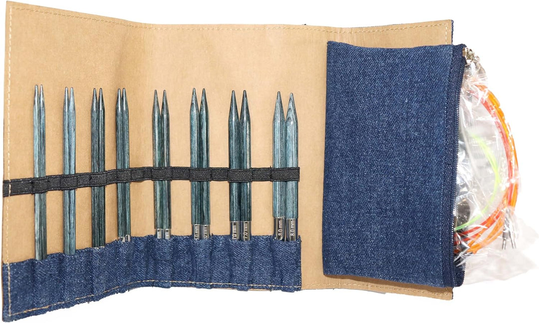 KnitPro - KnitPro Special Edition Holz Indigo Austauschbar Nadel Setzen - 1 Setzen