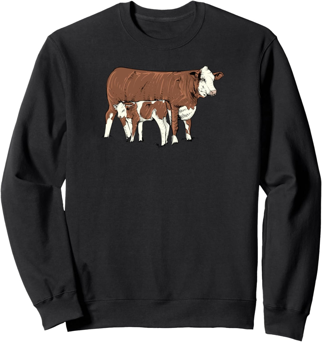 Fleckvieh Rind I Rinderzucht Motiv für Rinderhalter Sweatshirt
