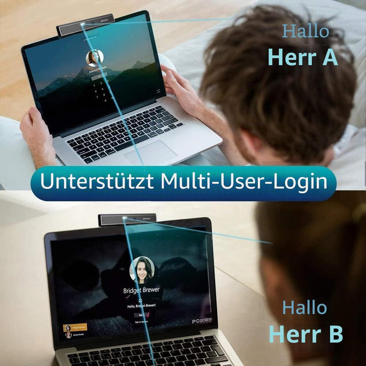 Kaysuda CA20 Gesichtserkennung USB IR Kamera für Windows Hello Windows 10, Webkamera bis zu 1080P (E