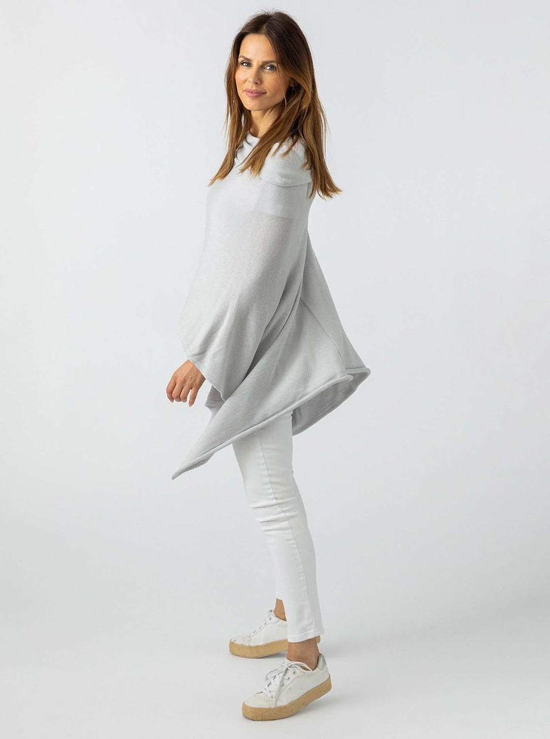 "Cashmere Dreams Poncho-Schal aus Baumwolle - Hochwertiges Cape für Damen - Umhängetuch und Tunika -