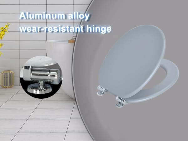 SAINOS MDF-Toilettensitz mit Soft-Close-Mechanismus, O-förmiger Toilettensitz mit verstellbaren Scha