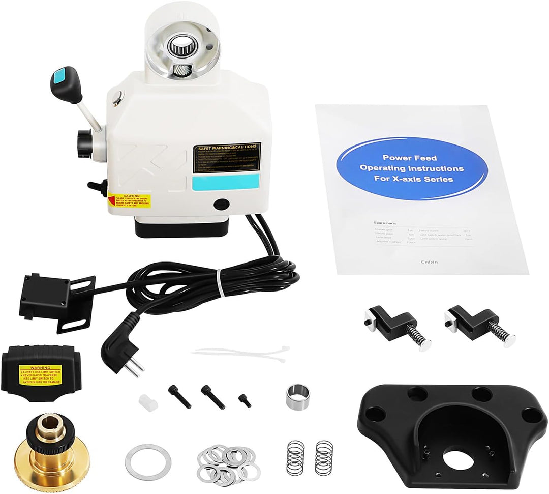 SHZICMY X-Axis Feed-Fräsen 220V Fräsmaschinen Frästischvorschub Tischvorschub Werkzeugsatz Power Tab