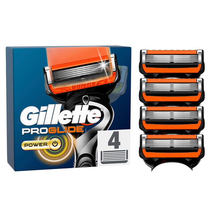 Gillette ProGlide Power Rasierklingen für Rasierer, 4 Ersatzklingen für Nassrasierer Herren mit 5-fa