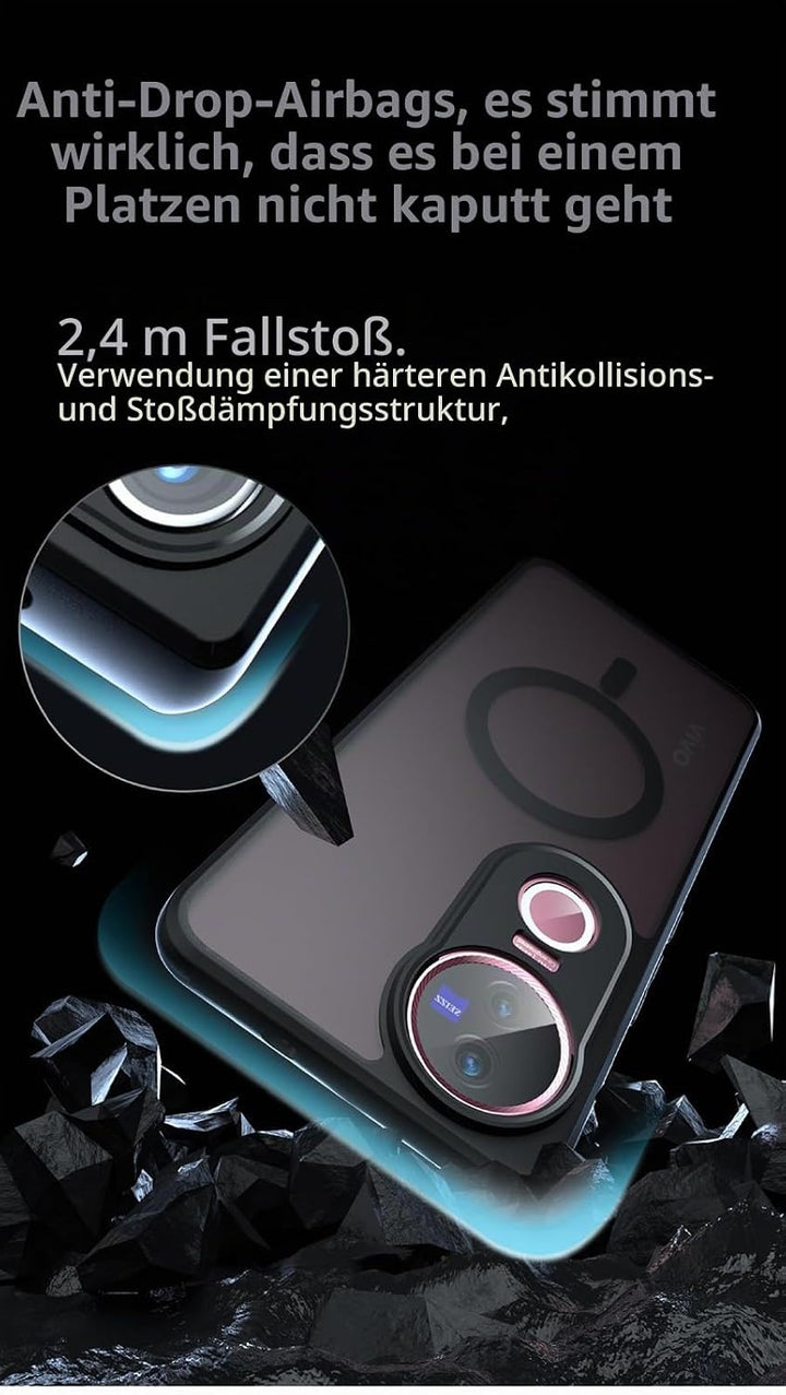 GIOPUEY Magnetische Handyhülle für VIVO V50/VIVO V50e Hülle, Case Kompatibel mit MagSafe, Matte PC Z