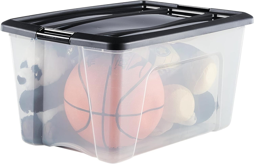 Iris Ohyama, Aufbewahrungsbox aus Kunststoff, 45 l Garagen-Aufbewahrungsbox, 6er-Set, BPA-frei, NTB-