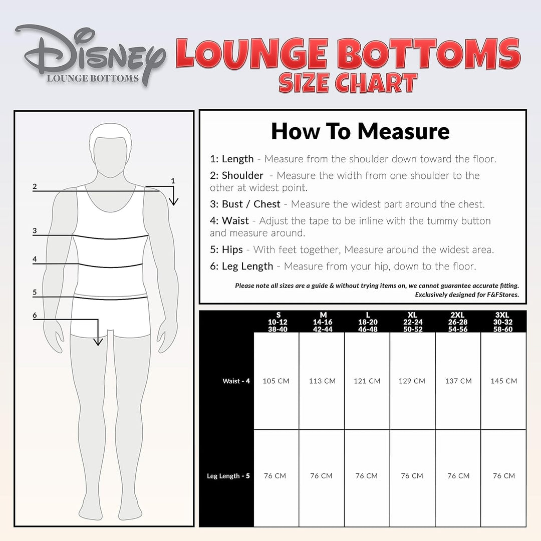 Disney Herren Lang Pyjamahose, Bequeme Loungewear PJs mit Taschen - Geschenke für Ihn XL Rot Grumpy,