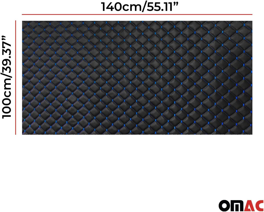 OMAC Geprägte Schwarz Kunstleder Auto Polsterung Leder Patches | Interieur Zubehör mit Diamant-Stich