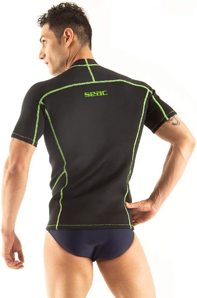 Seac Neopren-Kurzarmshirt, ideal als Tauchunterwäsche L Schwarz, L Schwarz