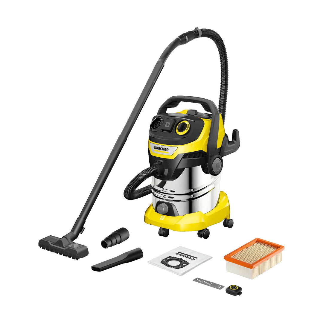 KÄRCHER WD 5 Control P S 25/5/22 Nass-/Trockensauger, 1100W, 25L Edelstahl, Remote Control