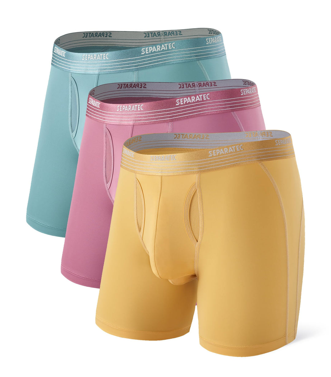 Separatec Boxershorts Herren Mehrfachpackung Sport Schnell trocknend Doppelbeutel Dual Pouch Unterho